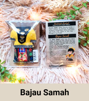 Mini magnet featuring the traditional attire of the Bajau Samah people