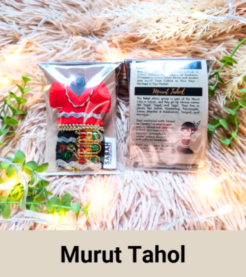 Mini magnet featuring the traditional attire of the Murut Tahol people